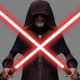 Darth Sidious with two lightsabers