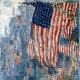 Some of the paintings that President Obama has added to the Oval Office include Frederick Childe Hassam's "The Avenue in the Rain" (above) and Norman Rockwell's "Statue of Liberty" (below)