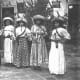 Female soldiers of the Mexican Revolution known as soldaderas. On the far right is Petra Herrera, who disguised her gender by calling herself Pedro Herrera. She was known for being a leader and blowing up bridges.