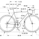 Computer Cad Drawing showing specs of the bike.