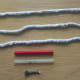 1. Three stands of a mop. 2. A Clipper flint barrel. 3. A plastic or metal thin tube.