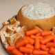 Spinach dip with carrots- spinach and carrots are both good sources of beta carotene