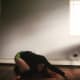 A nice shoulder stretch in child's pose.