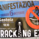 Anti-fracking poster in Vitoria-Gasteiz, Álava, Spain, October 2012. Critics of fracking's concerns include water contamination, earthquakes, greenhouse gases, disruption to locals, and general environmental damage.