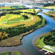 A projected image of the future reclaimed fields and waterways
