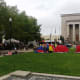 The tent city near city hall