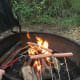 To make life easier we cooked hot dogs over the campfire for dinner. It was quick, easy, and fun.