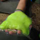 Mystery substance colored green.