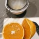 Slice the orange and squeeze the juice. Set aside.