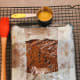 Cover the cake with a cling wrap and store at room temperature overnight.