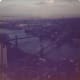 View of the Brooklyn and Manhattan Bridges from the observation deck of the World Trade Center, December 1979.