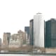 Lower Manhattan from the Staten Island Ferry, December 2002.