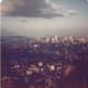 View of Manhattan from the observation deck of the World Trade Center, December 1979,