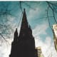 The Trinity Church steeple.
