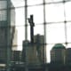 The World Trade Center Cross, December 2004. This intersecting steel beam stands where World Trade Center 6 stood. It was a symbol of hope in the aftermath of the September 11, 2001 attacks.