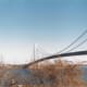 The Verrazano-Narrows Bridge from Fort Wadsworth, Staten Island. The bridge featured prominently in the movie Saturday Night Fever.