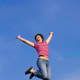 A lady Jumping