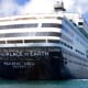 The stern of the Pacific Aria."LIKE NO PLACE ON EARTH"