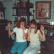 This is Sarah with her friend Heather. Evidently they are enjoying making music together at Heather's home. Heather's mother was also Sarah's teacher at this time.
