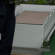 Casket has been placed in grave liner