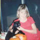 This was taken on Halloween in 1985. Sarah must have been 12, but emotionally she was still a little girl. By this time we had adopted Moses the Kitten, who grew into a cat before we knew it.