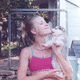 Sarah with Puppy.
