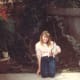 I'm not sure where this was taken, probably next door. Once again, Sarah is holding an animal.