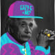 If Einstein look cool, just because his brain --not his hat and jacket.