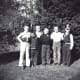 Cub Scout group, 1957 - 3rd from the left, my brother John and 5th from the left, my brother Jim. My mother was the cub scout leader.