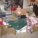 What moms do: organize living room sleepovers.