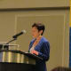 Julie E. Wollman, PhD is President of Widener University started the evening with her speech for this important event.