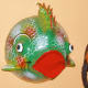 Mexico is also known for its brightly painted wood sculptures. Here is a wall-mounted fish that was displayed in the small museum onsite.