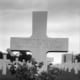 The grave marker for Pfc. Robert E. Young who was killed in action 10 Jan 45.
