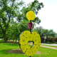 “Heart of the Heights” sculpture by Eisenhut/Ramos in True South sculpture exhibit Houston