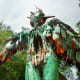 Partial view of the front of “Marcella” sculpture by Sharon Kopriva in True South sculpture exhibit Houston