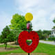 Full size of the “Heart of the Heights” sculpture by Eisenhut/Ramos in True South sculpture exhibit Houston