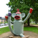 “Sock Monkey” sculpture by Joe Barrington in True South sculpture exhibit Houston