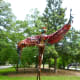 Back of “Marcella” sculpture by Sharon Kopriva in True South sculpture exhibit Houston