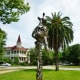 “Constant Gardener” sculpture by Mark Bradford in True South sculpture exhibit Houston