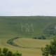 Long Man of Wilmington, on the North side of the South Downs, east of Brighton near Lewes