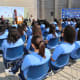Women in prison listen to a lecture