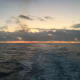 A beautiful sunset the first night at sea