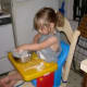 Young "Flour Child" at work in the kitchen