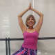 Well. wouldn't you get in shape for her! Here she is in a yoga position
