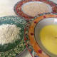 Items used to coat one side of the eggplant