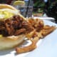 Pulled pork sandwich. Scrumptious to the eye but I wish I could say the same about its horrifyingly salty taste. The texture was nice, though.