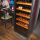 Wine cabinet beside the bar.