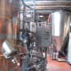 Beer distillery inside the restaurant, close to the bar.