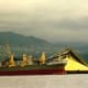 Sulfur loaded onto a ship for export from Vancouver