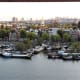 Amsterdam at dusk from the OBA terrace.